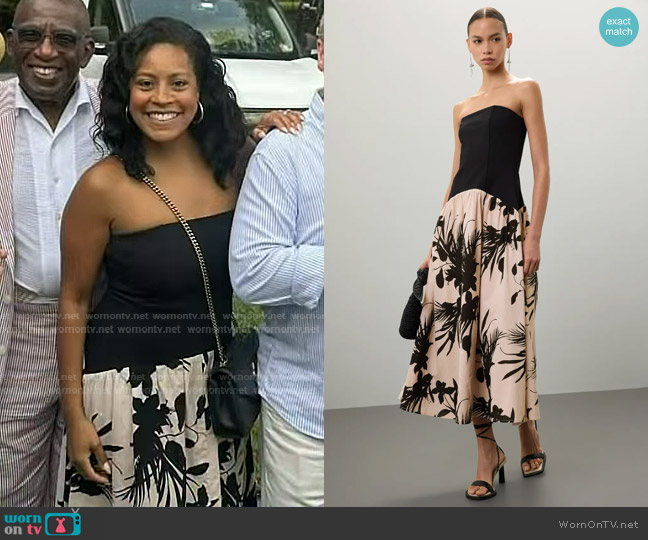 Love, Whit by Whitney Port Strapless Drop Waist Dress worn by Sheinelle Jones on Today