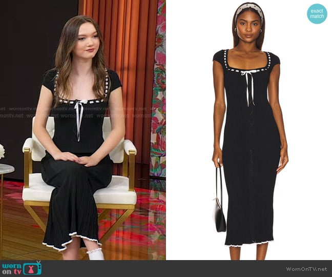 LPA Jonna Midi Dress worn by Ruby Marino on Good Morning America