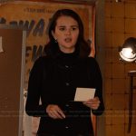 Mabel’s black button front dress on Only Murders in the Building