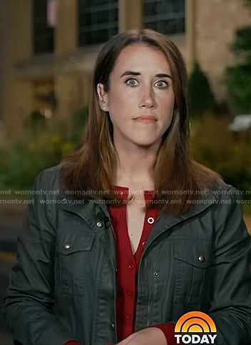 Maggie Vespa’s brown field jacket on Today
