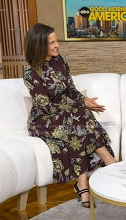 Maggie’s black mesh slingback pumps on Good Morning America