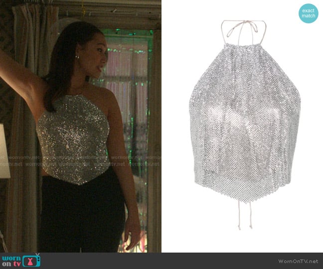 Manuri Paper Rock Chainmail Halterneck Top worn by Belly Conklin (Lola Tung) on The Summer I Turned Pretty