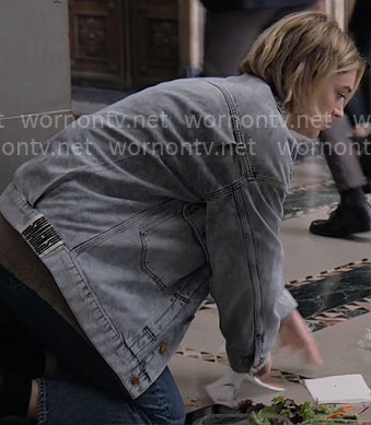 Mare’s oversized denim jacket on The Paper