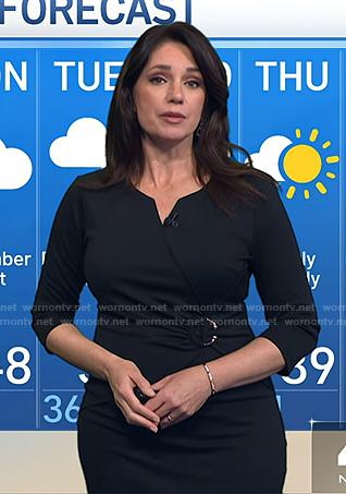 Maria’s black ring waist detail dress on Today
