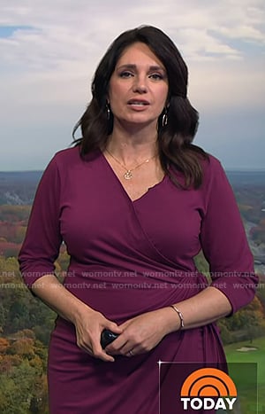 Maria’s purple wrap dress on Today