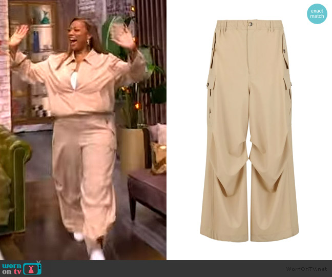 Marni Draped cargo trousers worn by Queen Latifah on The View