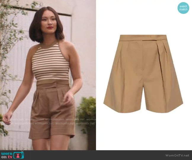 Max Mara Jessica Pleated Wool Shorts worn by Belly Conklin (Lola Tung) on The Summer I Turned Pretty