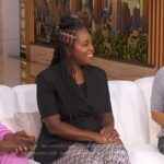 Maya Feller’s printed pants on Good Morning America