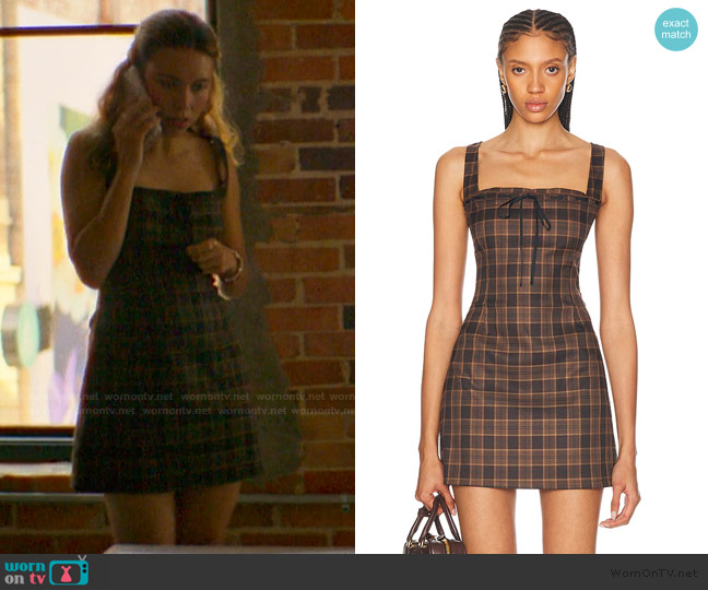Miaou Laced Ginger Dress worn by Amanda (Kelley Pereira) on The Runarounds