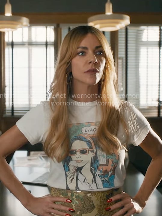 Morgan’s Ciao graphic t-shirt on High Potential