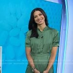 Natalie’s green satin dress on Today