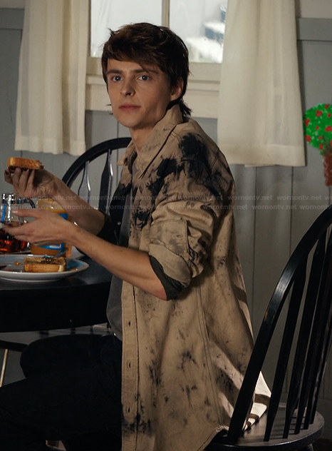 Nathan’s tie dye denim shirt on My Life with the Walter Boys
