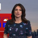 Maria's navy floral dress on Today