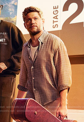 Niall’s grey plaid opening scene shirt on The Voice