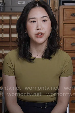 Nicole’s green top on The Paper