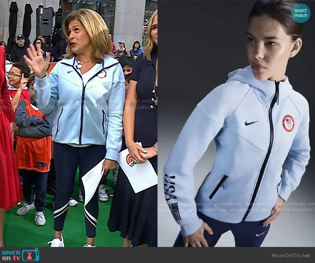 Nike Team USA Tech Fleece Windrunner Hoodie worn by Hoda Kotb on Today