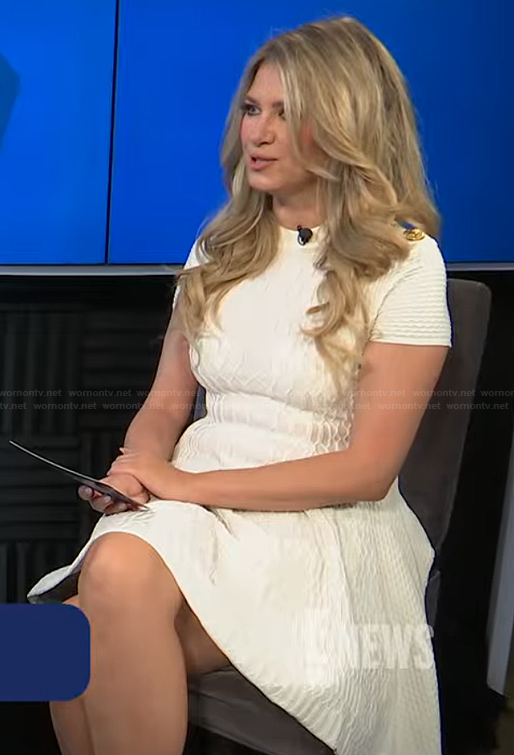 Nikki’s white textured dress on E! News