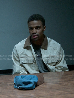 Ozzie’s white pinstripe jacket on Reasonable Doubt