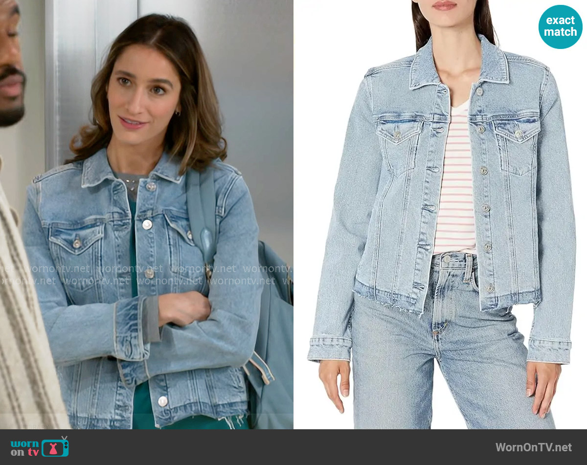 Paige Rowan Jacket in Leela Distressed worn by Ashley Morgan (Jen Jacob) on Beyond the Gates