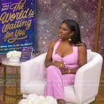 Edwina Findley’s pink vest and pants on Good Morning America