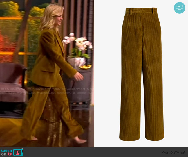 Proenza Schouler Lidie Pant in Corduroy worn by Sara Haines on The View