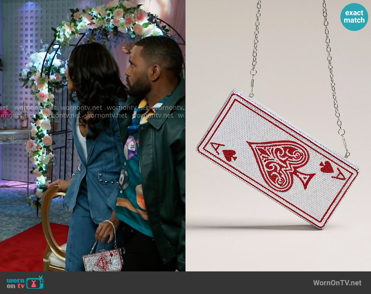 Rae of Light Icon Purse in Card worn by Dani Dupree (Karla Mosley) on Beyond the Gates