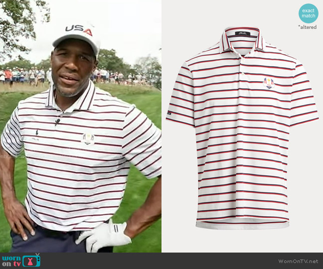 Ralph Lauren U.S. Ryder Cup Performance Polo Shirt worn by Michael Strahan on Good Morning America
