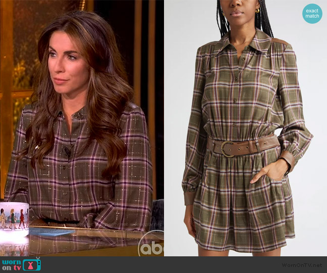 Ramy Brook Jim Belted Dress worn by Alyssa Farah Griffin on The View