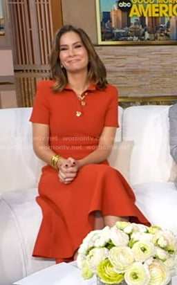 Rebecca’s orange polo dress on Good Morning America