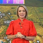 Dylan’s red puff sleeve dress on Today