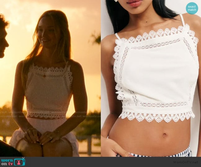 Reformation Meadow Top worn by Sophia Kinney (Lilah Pate) on The Runarounds