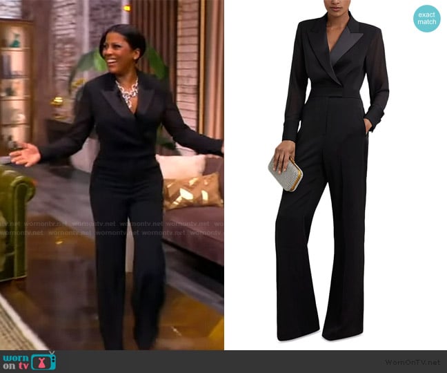 Reiss Perla Sheer Sleeve Jumpsuit worn by Tamron Hall on The View
