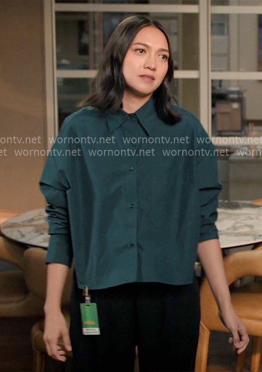 Remy’s green shirt on The Morning Show