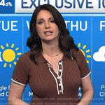 Maria’s brown ribbed polo dress on Today