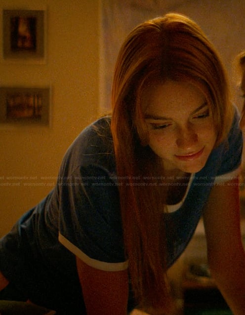 Ruthie’s blue ringer tee on The Runarounds