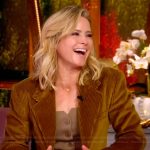 Sara’s mustard corduroy jacket and pants on The View