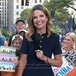Savannah’s navy knit polo dress on Today