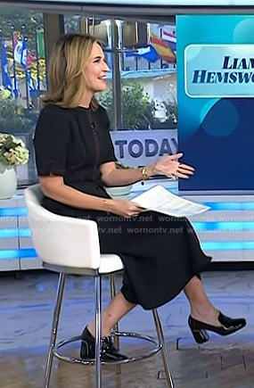Savannah’s black heeled loafers on Today