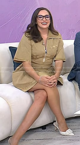 Savannah’s white buckle slingback pumps on Today