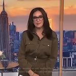Savannah’s khaki belted shirtdress on NBC News Daily
