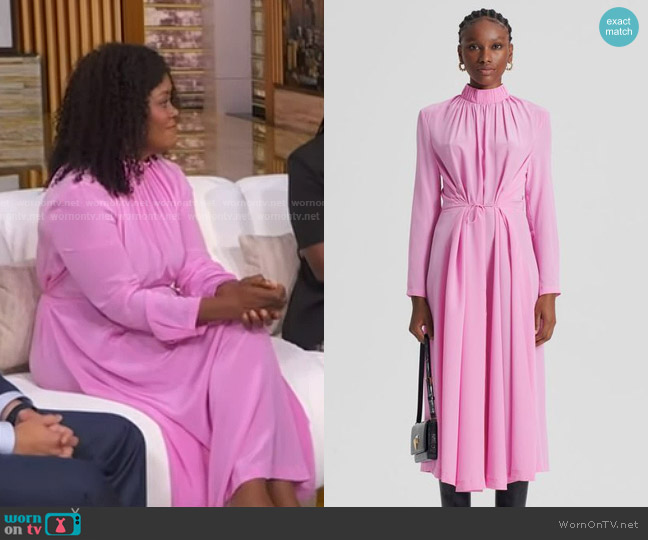 Scanlan Theodore Silk Cocktail Dress worn by Ericka Souter on Good Morning America
