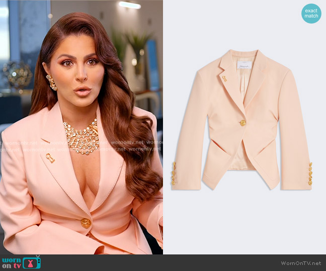 Schiaparelli Gathered Tailored Jacket worn by Stephanie Shojaee (Stephanie Shojaee) on The Real Housewives of Miami