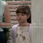 Scout’s floral top on General Hospital