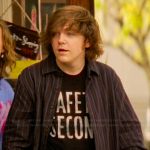 Wyatt’s black safety second tee on The Runarounds