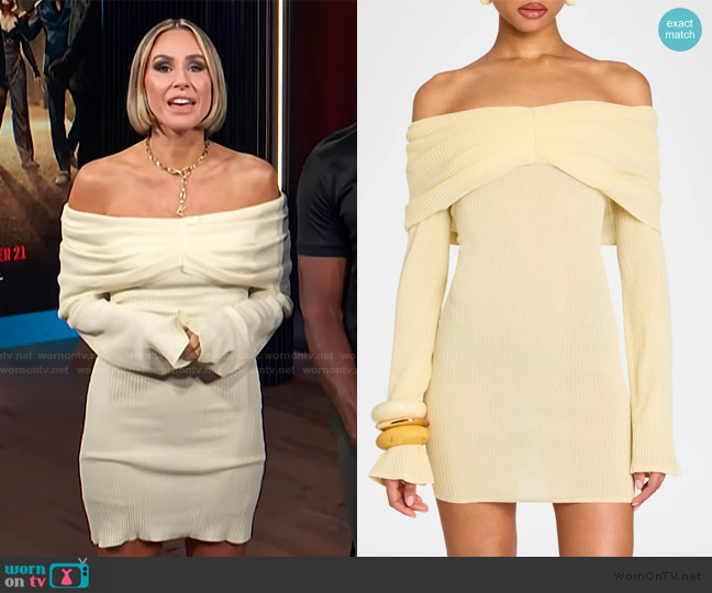 Ser.o.ya Xen Knit Mini Dress worn by Keltie Knight on E! News