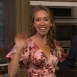 Shannon Doherty’s pink floral satin dress on Live with Kelly and Mark