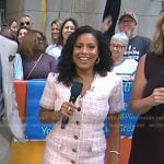 Sheinelle’s pink tweed dress on Today