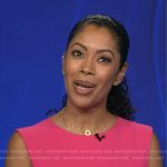 Shirleen’s pink colorblock dress on Good Morning America