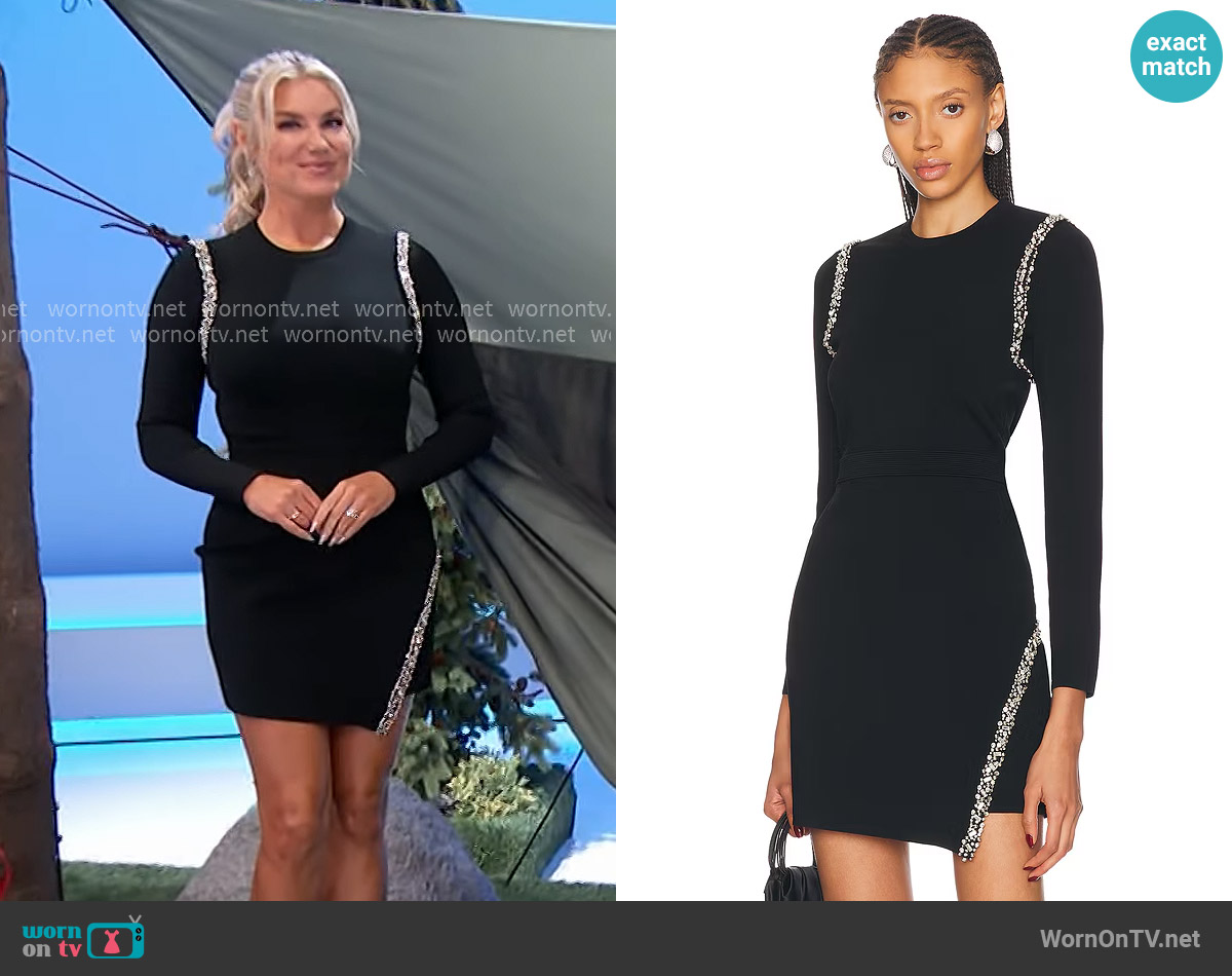 Simkhai Nyx Embellished Long-Sleeve Wrap Dress worn by Rachel Reynolds on The Price is Right