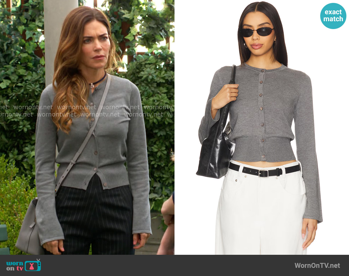 SNDYS August Button Down Top worn by Victoria Newman (Amelia Heinle) on The Young and the Restless